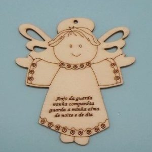 Anjinho com Oração do Anjo da Guarda