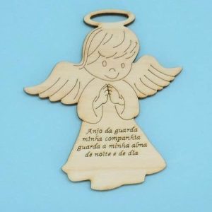Anjinho com Oração do Anjo da Guarda