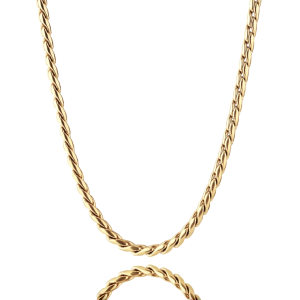 Colar Aço Dourado Hassu