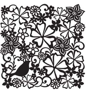 Stencil para Fundos, com Passarinho